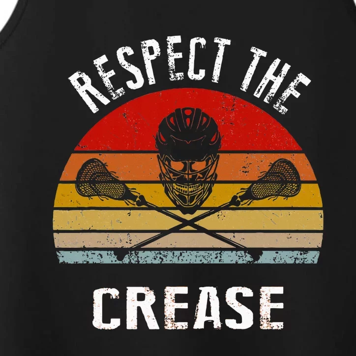 Lacrosse Retro Respect The Crease Performance Tank