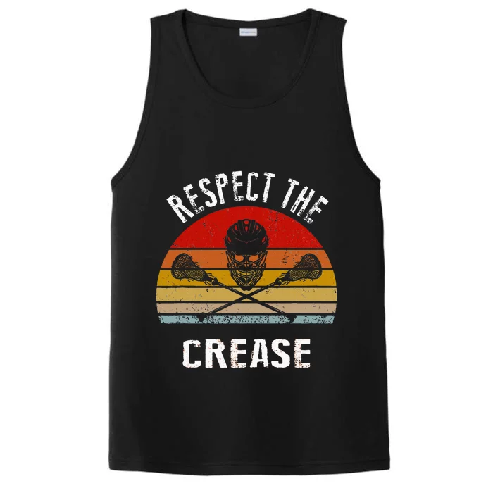 Lacrosse Retro Respect The Crease Performance Tank