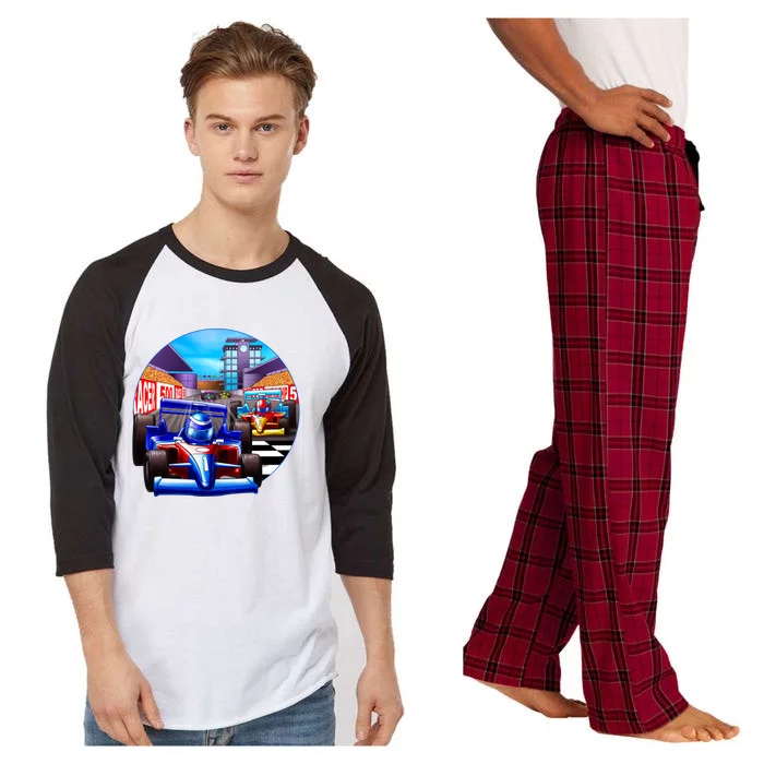 Let's Ride Racing Raglan Sleeve Pajama Set