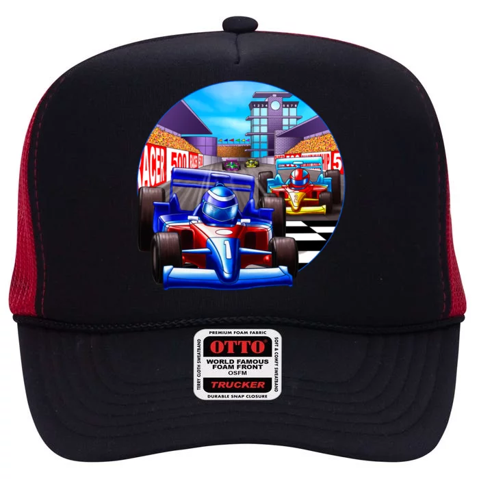 Let's Ride Racing High Crown Mesh Trucker Hat