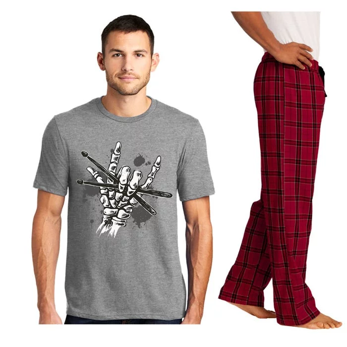 Lets Rock Rock N Roll Guitar Retro Skeleton Pajama Set