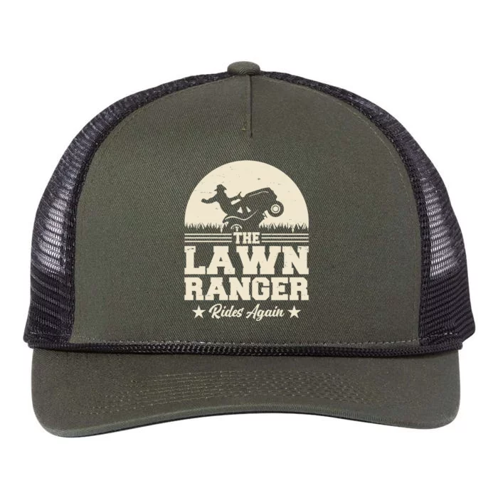 Lawn Ranger Rides Again Retro Rope Trucker Hat Cap