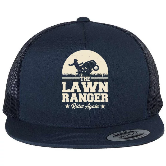 Lawn Ranger Rides Again Flat Bill Trucker Hat