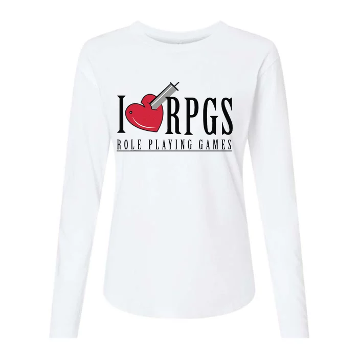 Love Rpg Role Playing Gamer Womens Cotton Relaxed Long Sleeve T-Shirt