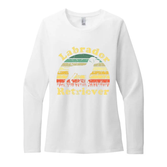 Labrador Retriever Sunset Vintage - Labrador Retriever Womens CVC Long Sleeve Shirt