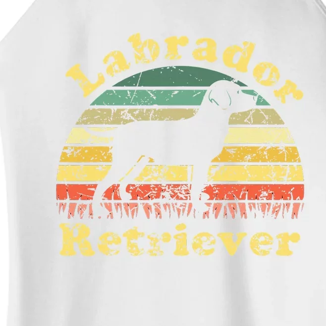 Labrador Retriever Sunset Vintage - Labrador Retriever Women’s Perfect Tri Rocker Tank