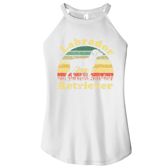 Labrador Retriever Sunset Vintage - Labrador Retriever Women’s Perfect Tri Rocker Tank