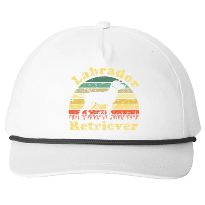 Labrador Retriever Sunset Vintage - Labrador Retriever Snapback Five-Panel Rope Hat