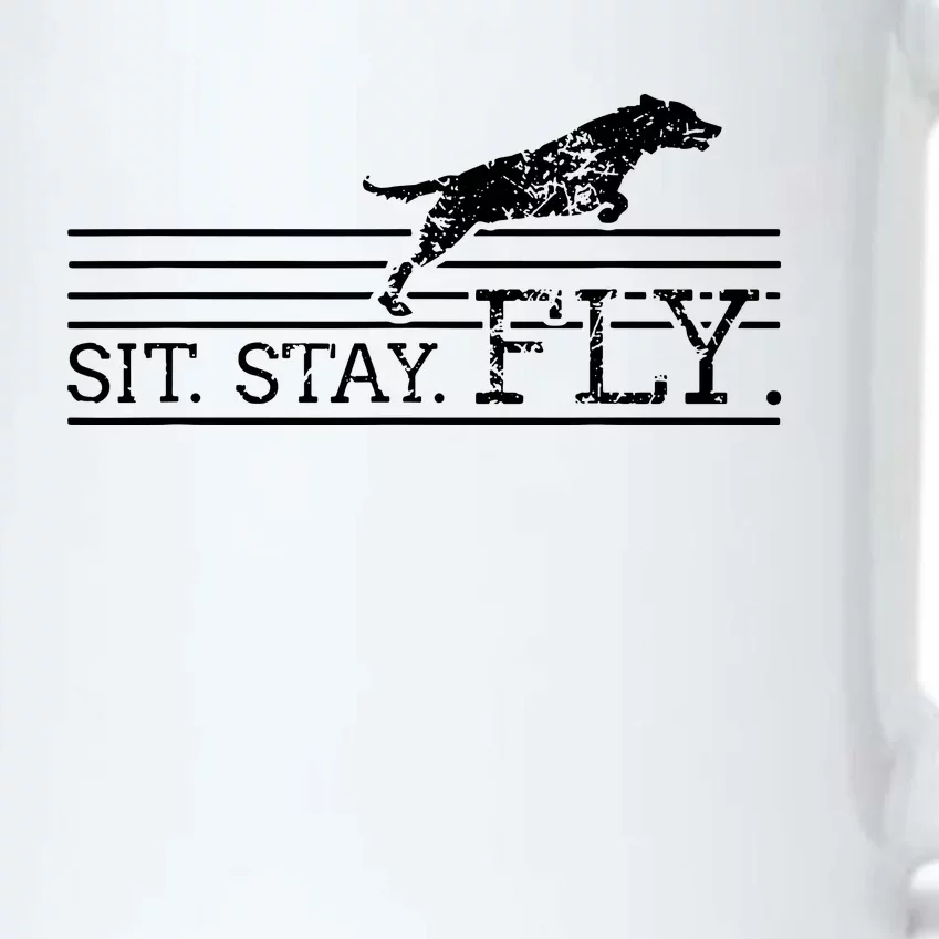 Labrador Retriever Sit Stay Fly Dock Diving Dog Breeder Black Color Changing Mug