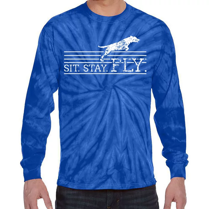 Labrador Retriever Sit Stay Fly Dock Diving Dog Breeder Tie-Dye Long Sleeve Shirt