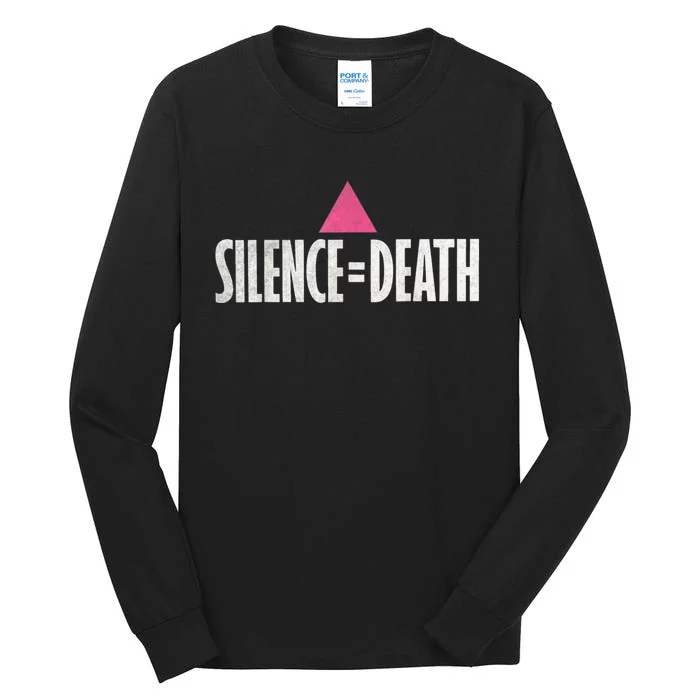 Lgbt Rights Silence Death Vintage Month Lgbt Pride Tall Long Sleeve T-Shirt