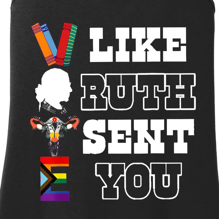 Like Ruth Sent You Vote Rbg Ruth Bader Ginsburg Feminist Ladies Essential Tank