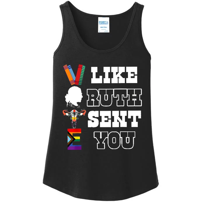 Like Ruth Sent You Vote Rbg Ruth Bader Ginsburg Feminist Ladies Essential Tank