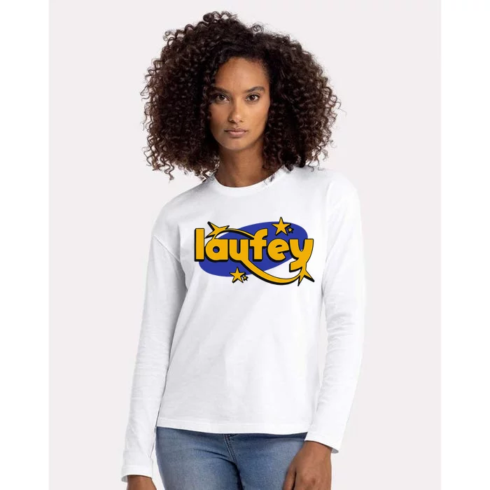 Laufey Retro Star Design Womens Cotton Relaxed Long Sleeve T-Shirt