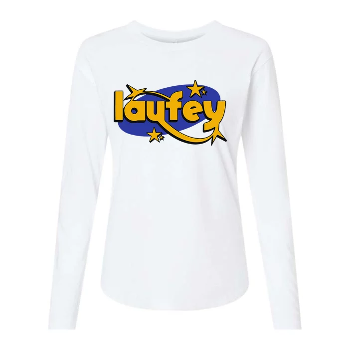 Laufey Retro Star Design Womens Cotton Relaxed Long Sleeve T-Shirt