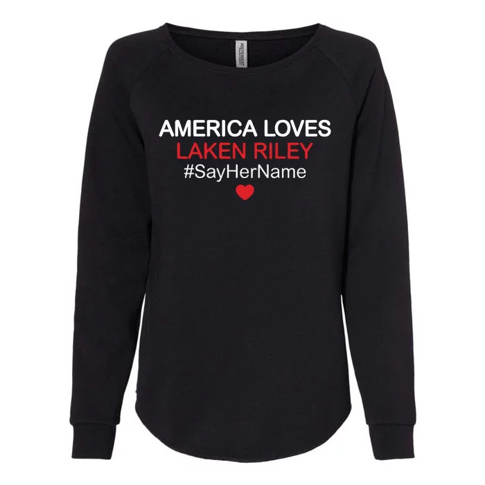 Laken Riley Say Her Name Womens California Wash Sweatshirt