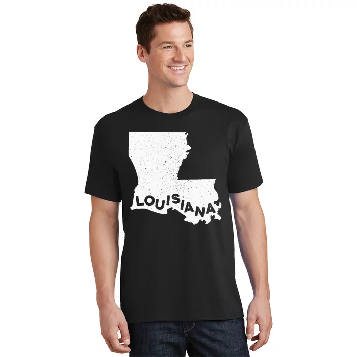 Louisiana Roots State Map Home Love Pride Gift T-Shirt