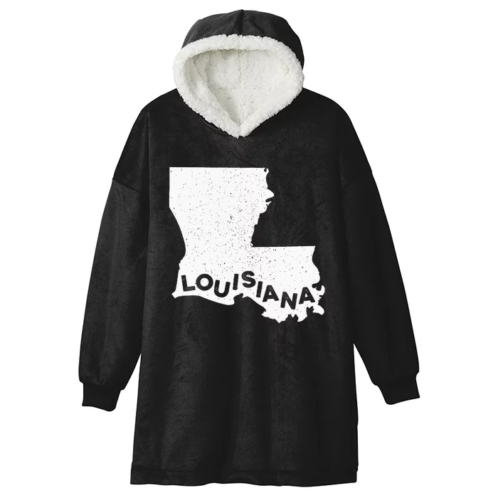 Louisiana Roots State Map Home Love Pride Gift Hooded Wearable Blanket