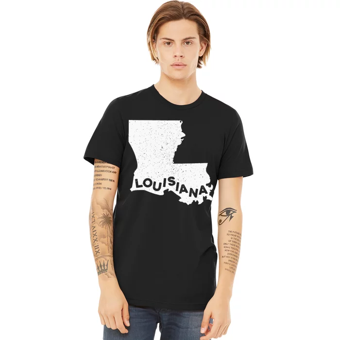 Louisiana Roots State Map Home Love Pride Gift Premium T-Shirt