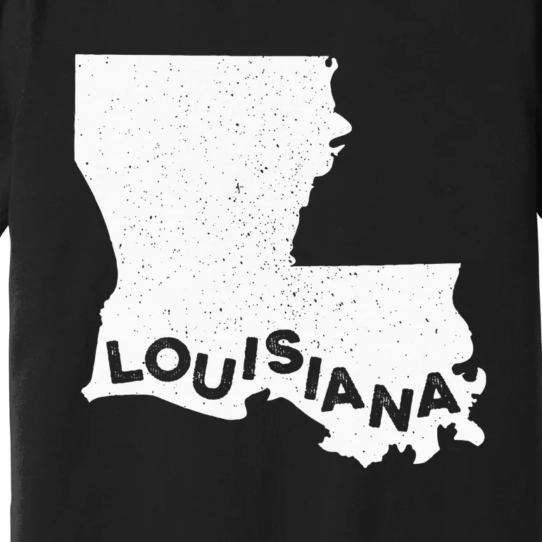 Louisiana Roots State Map Home Love Pride Gift Premium T-Shirt