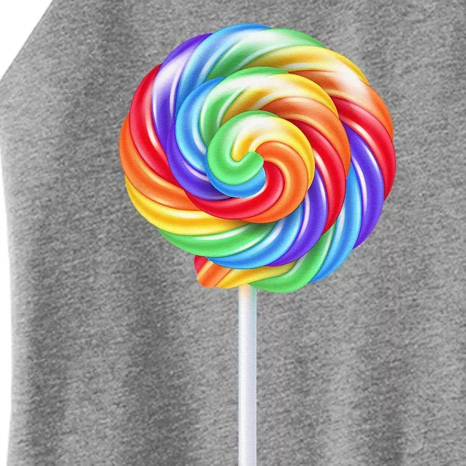 Lollipop Rainbow Sucker Candy Costume Halloween Women’s Perfect Tri Rocker Tank