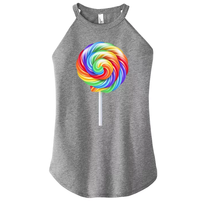 Lollipop Rainbow Sucker Candy Costume Halloween Women’s Perfect Tri Rocker Tank