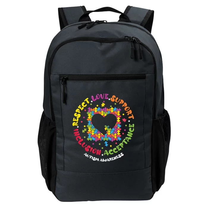 Love Respect Support Inclusion Acceptance Autism Awareness Gift Daily Commute Backpack