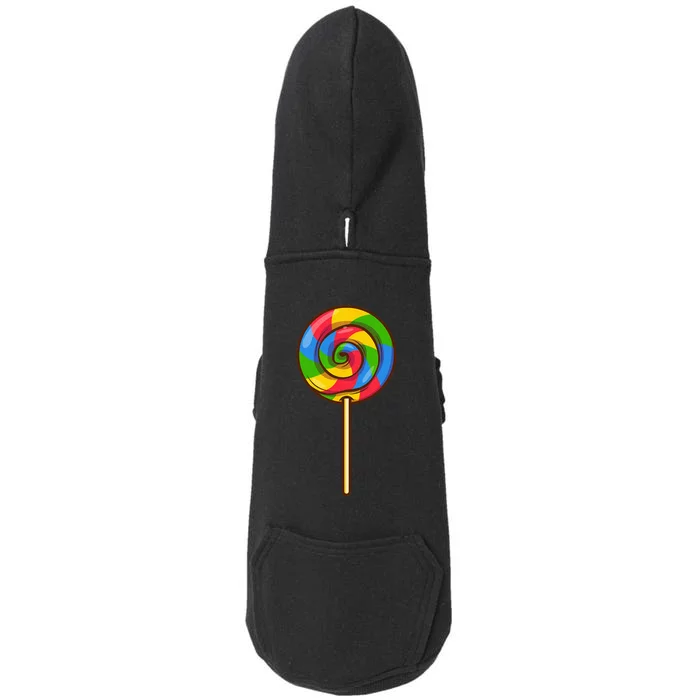 Lollipop Rainbow Sucker Candy Halloween Costume Lazy Gift Doggie 3-End Fleece Hoodie