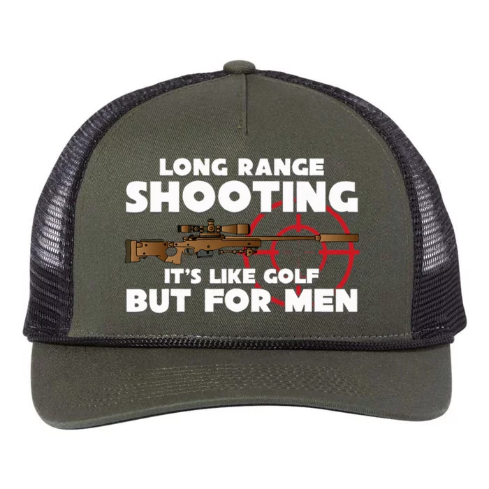 Long Range Shooting ItS Like Golf But Retro Rope Trucker Hat Cap