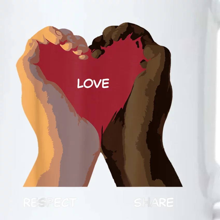 Love Respect Share Black Color Changing Mug