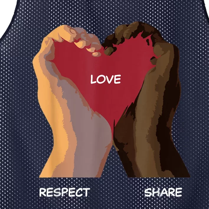 Love Respect Share Mesh Reversible Basketball Jersey Tank