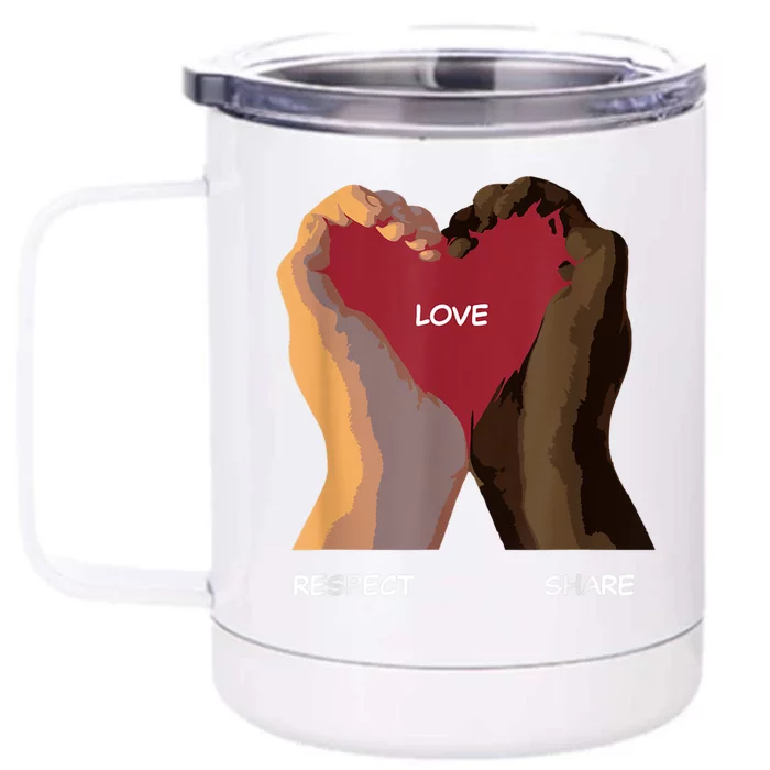 Love Respect Share Front & Back 12oz Stainless Steel Tumbler Cup