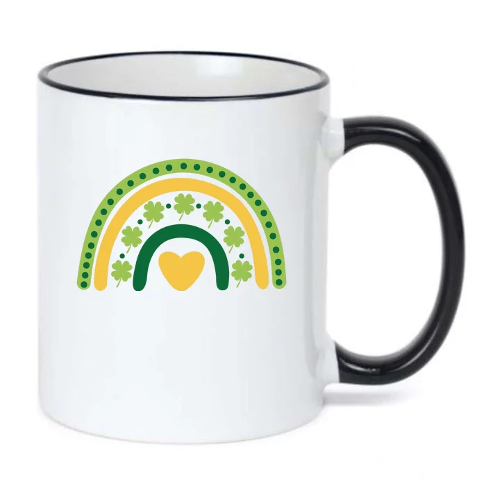 Lucky Rainbow St Patrick's Day Black Color Changing Mug