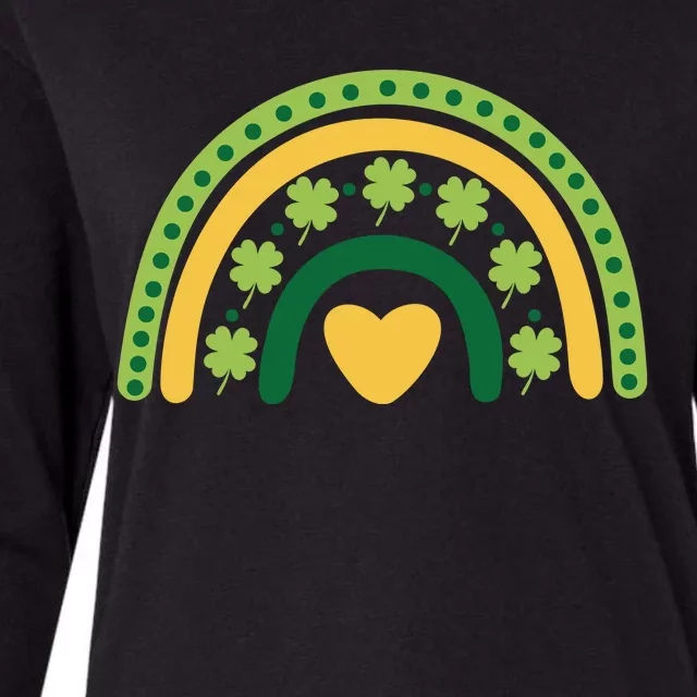 Lucky Rainbow St Patrick's Day Womens Cotton Relaxed Long Sleeve T-Shirt