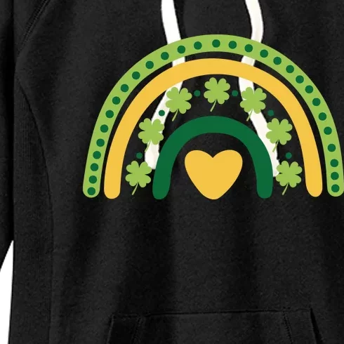 Lucky Rainbow St Patrick's Day Women's Fleece Hoodie