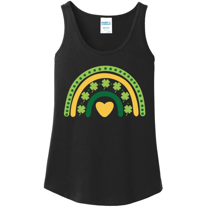 Lucky Rainbow St Patrick's Day Ladies Essential Tank