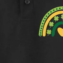 Lucky Rainbow St Patrick's Day Dry Zone Grid Performance Polo