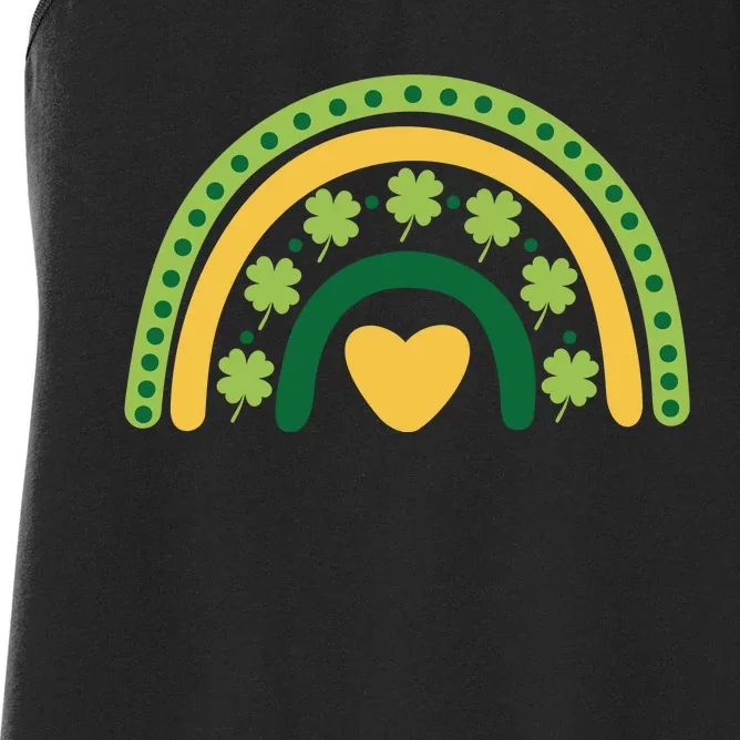 Lucky Rainbow St Patrick's Day Women's Racerback Tank