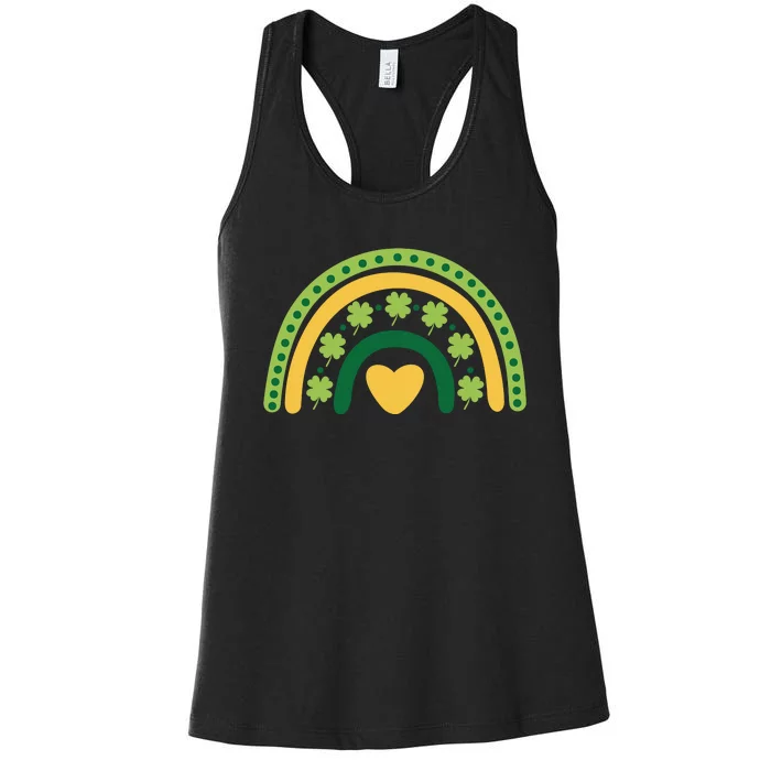 Lucky Rainbow St Patrick's Day Women's Racerback Tank