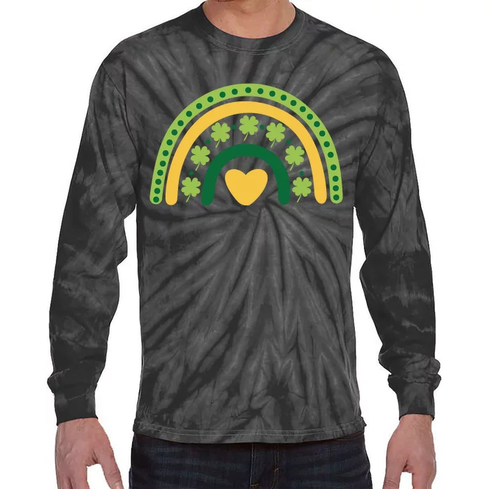 Lucky Rainbow St Patrick's Day Tie-Dye Long Sleeve Shirt