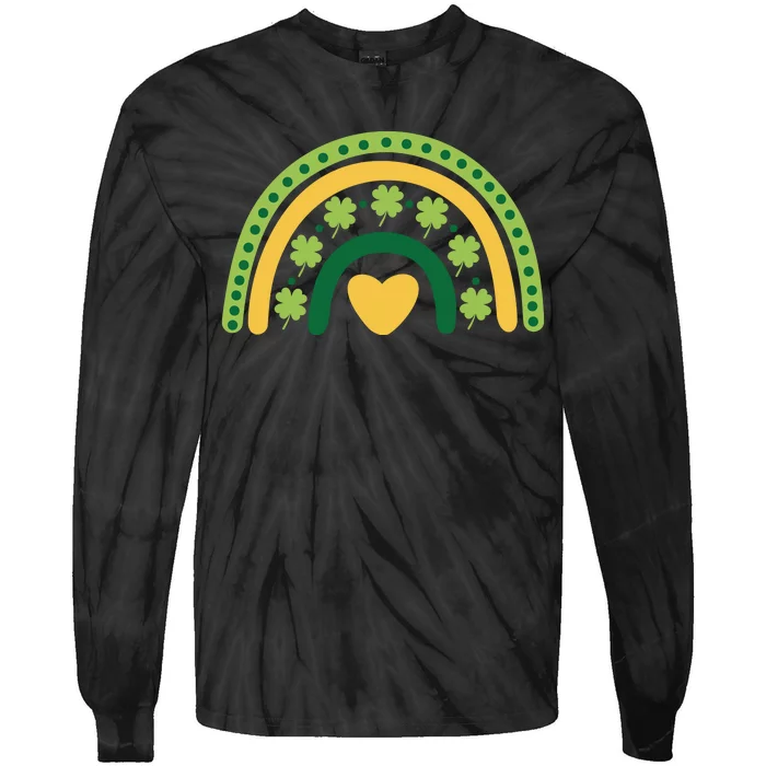 Lucky Rainbow St Patrick's Day Tie-Dye Long Sleeve Shirt