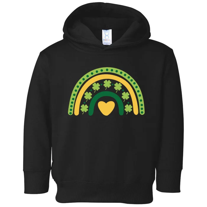 Lucky Rainbow St Patrick's Day Toddler Hoodie