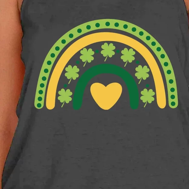 Lucky Rainbow St Patrick's Day Women's Knotted Racerback Tank