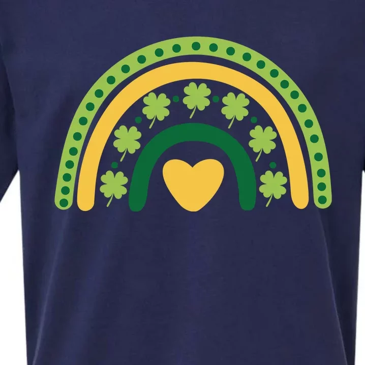 Lucky Rainbow St Patrick's Day Sueded Cloud Jersey T-Shirt