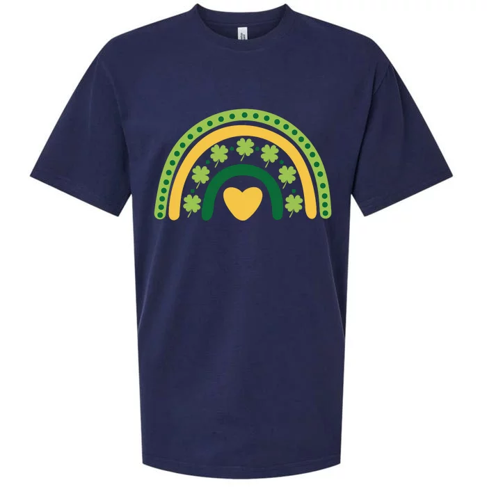 Lucky Rainbow St Patrick's Day Sueded Cloud Jersey T-Shirt