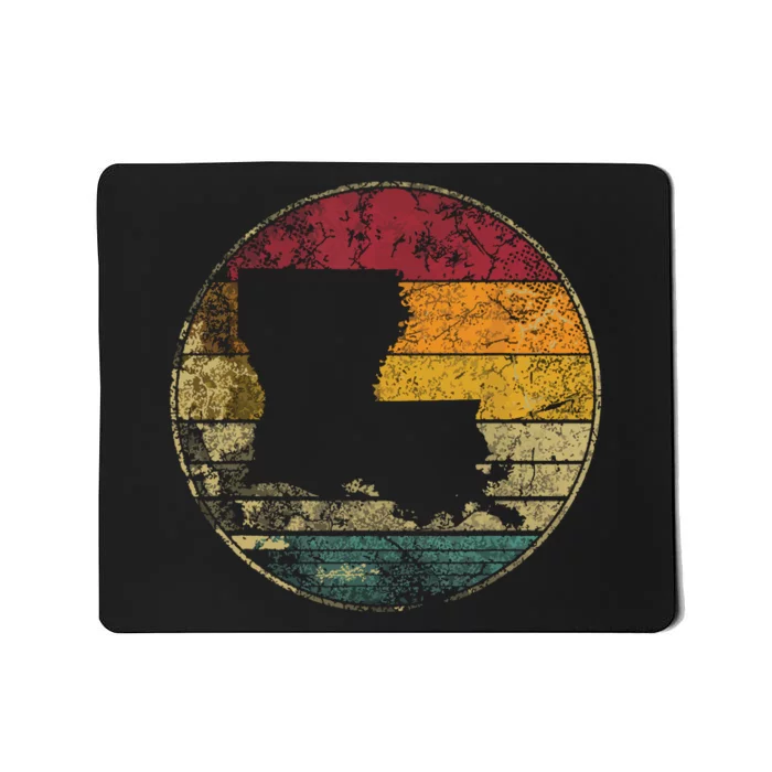 Louisiana Retro Style Vintage Distressed 70s 80s 90s Gift Mousepad