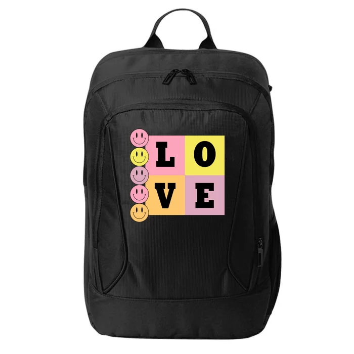 Love Retro Smile Face Cute Gift City Backpack