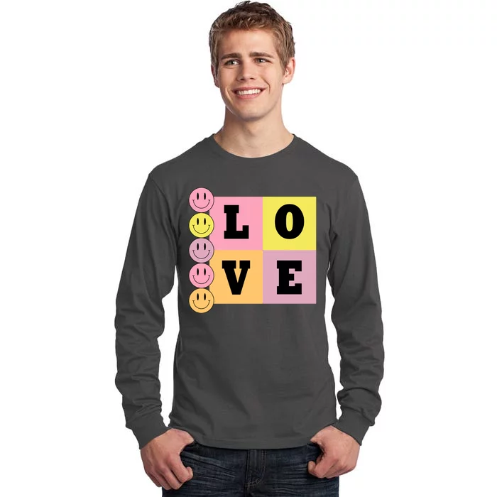 Love Retro Smile Face Cute Gift Tall Long Sleeve T-Shirt