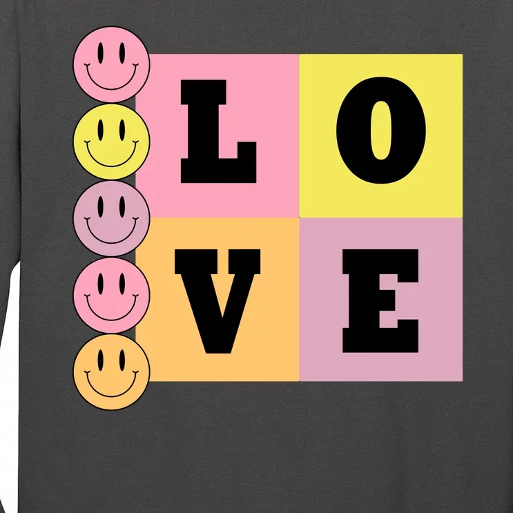 Love Retro Smile Face Cute Gift Tall Long Sleeve T-Shirt