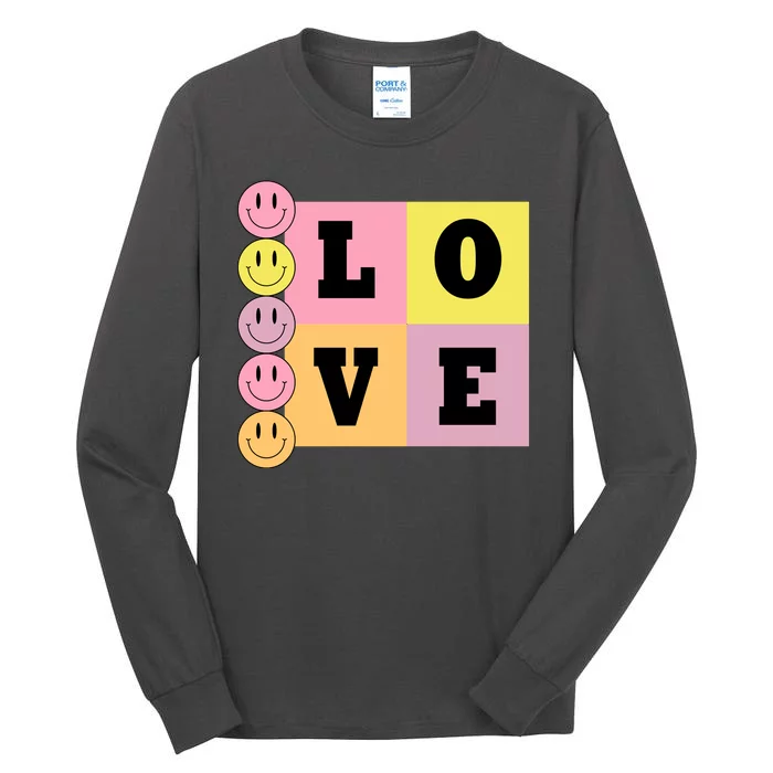 Love Retro Smile Face Cute Gift Tall Long Sleeve T-Shirt